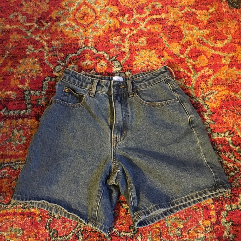 Princess Polly Denim High Waisted Shorts Size 6